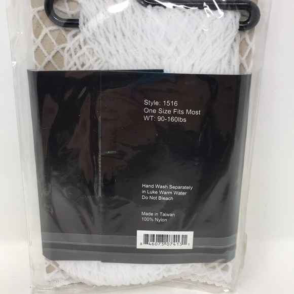 NWT ELEGANT MOMENTS FENCE NET LEGGINGS WHITE - Picture 2 of 2